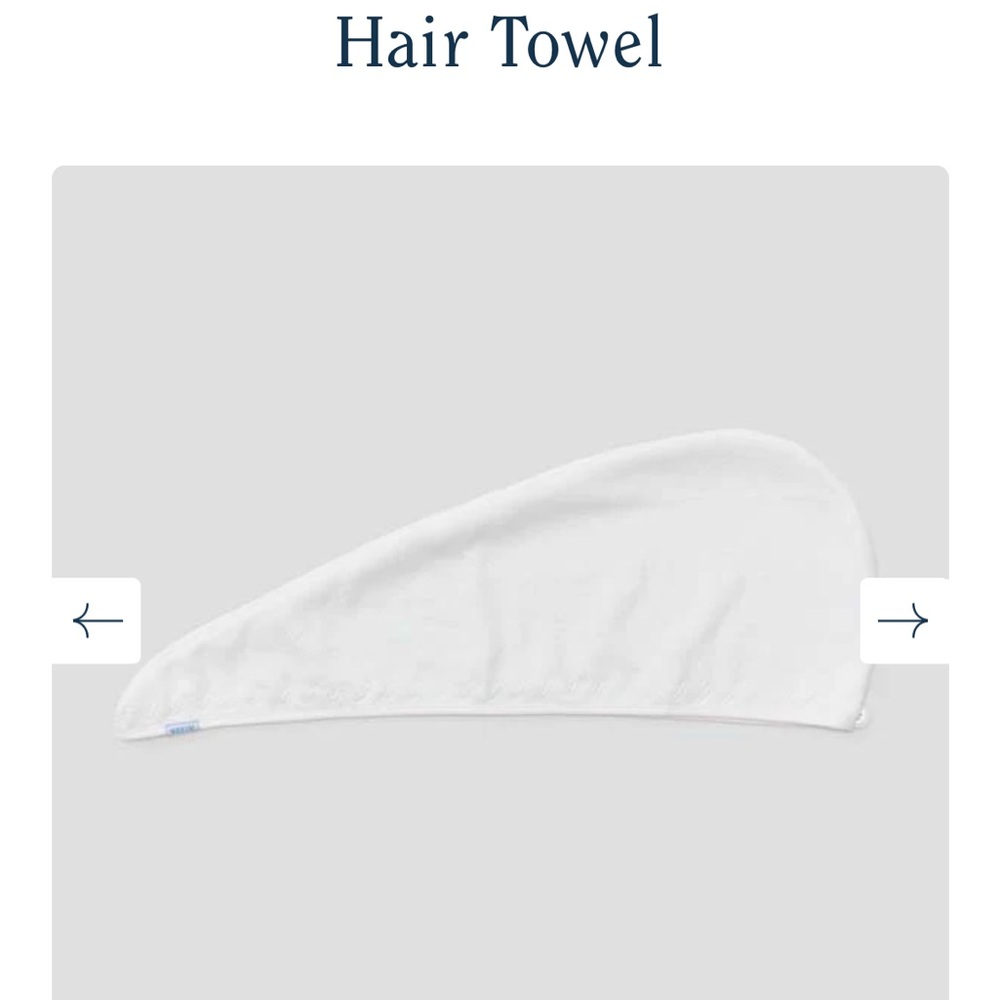 White towel with White Wave Hair Towel by Weezie